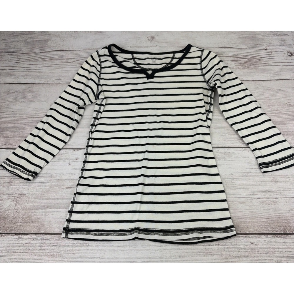Eddie Bauer Women's XS Striped 3/4 Sleeve Casual Top Classic Preppy